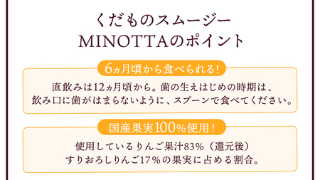 【ピジョン】国産くだものスムージーMINOTTA（ミノッタ）温州みかんミックス×24個