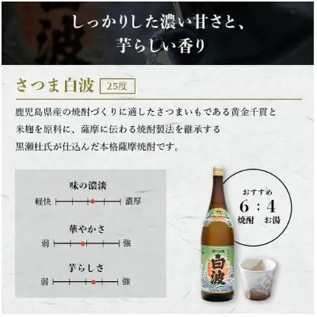 【毎月定期便】鹿児島限定粒露と黒白波 1.8L×各1本セット DD0-0022 全3回【配送不可地域：離島】【4070921】