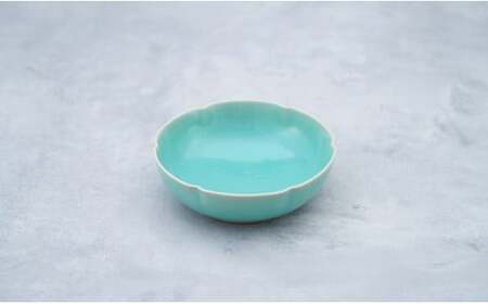 有田焼 翡翠輪花深皿 15.8cm 【 茂正工房 】梶原大敬 陶器 和食器 青磁 手作り 作家もの 食器 A18-248