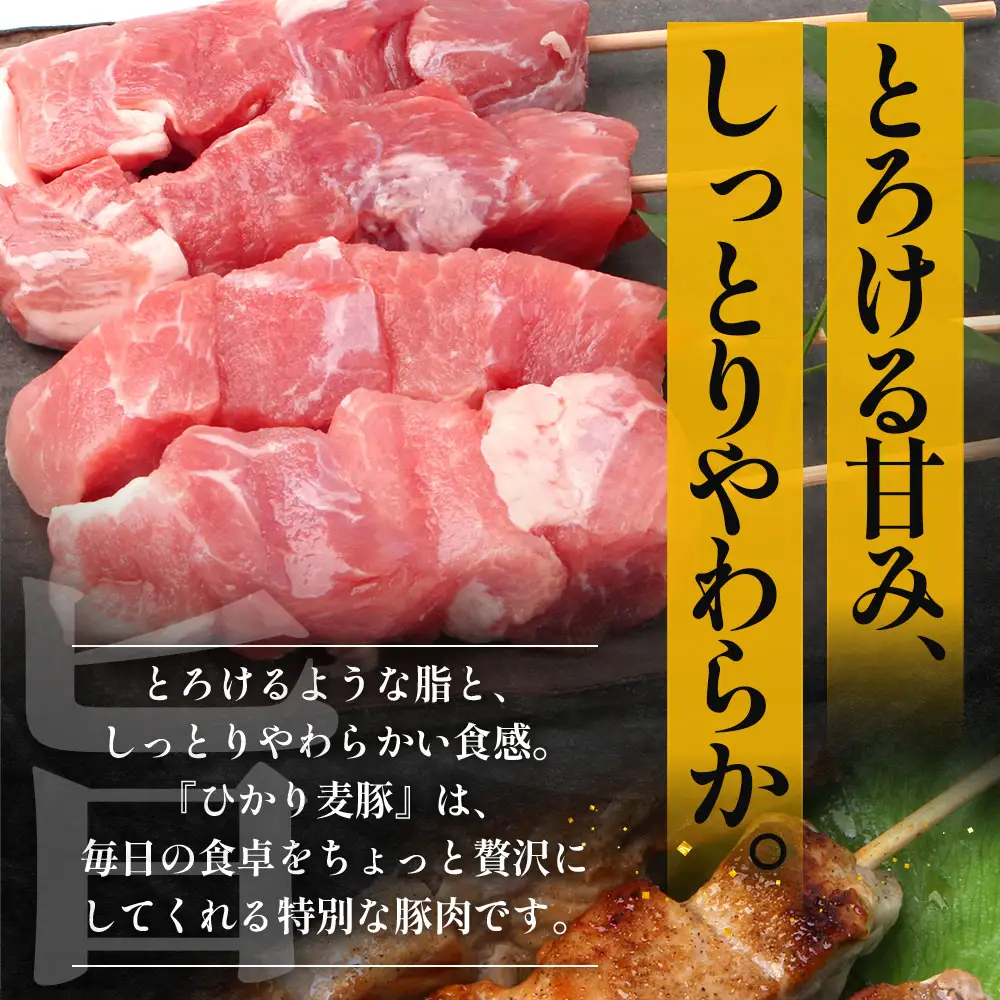 鹿児島県産 ひかり麦豚 串焼きとん 計32本 （4本×8パック）冷凍 HM-9 | 肉 お肉 にく 豚肉 焼豚 串焼 冷凍 BBQ おつまみ 加工品 真空冷凍 新鮮 小分け 産地直送 鹿児島県 南大隅町 ひかり麦豚直売所