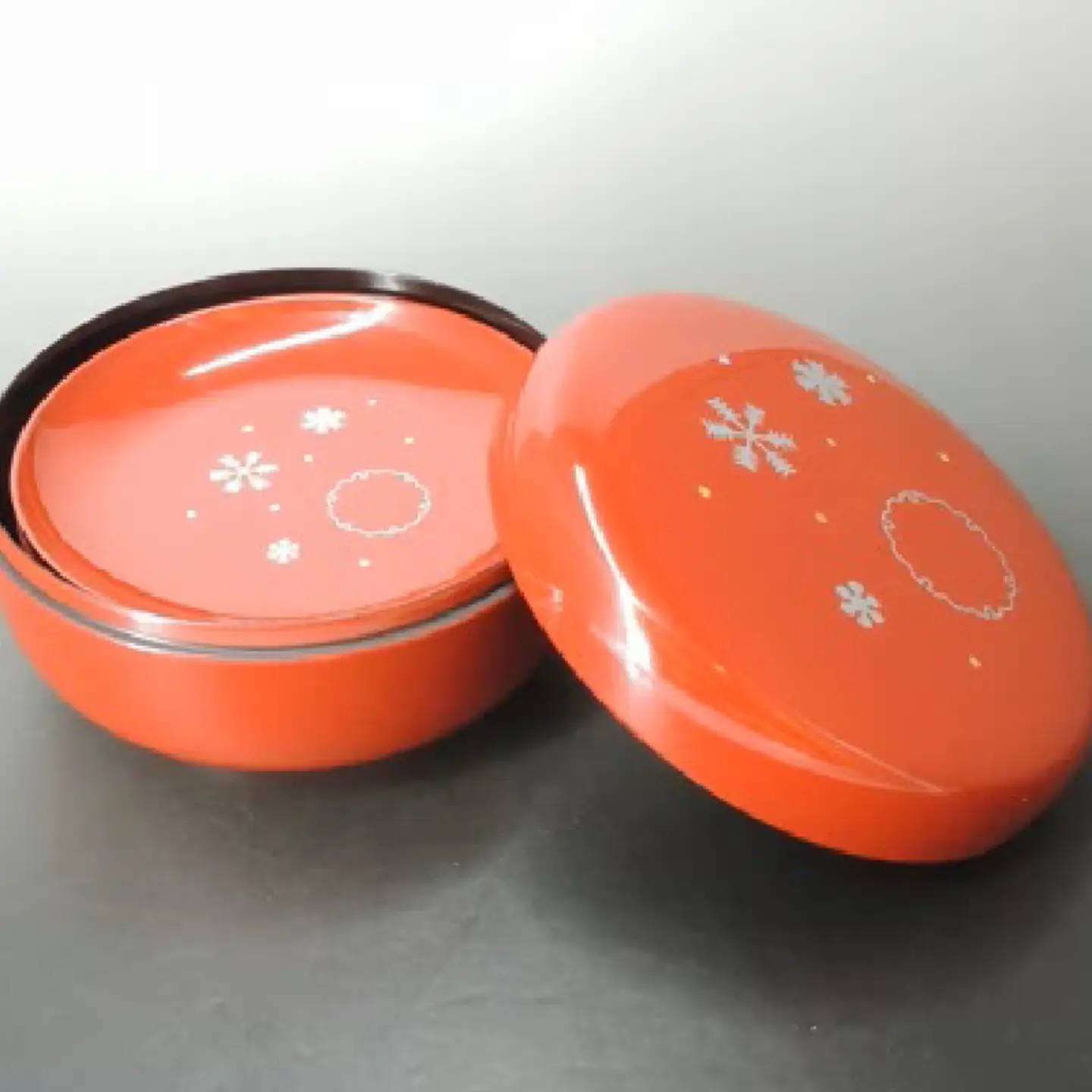 雪花紋 朱 小皿セット