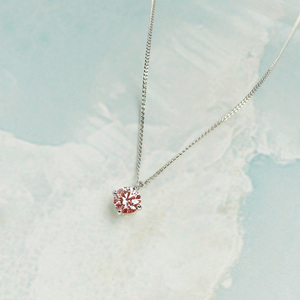 プラチナ900 ラボピンクダイヤネックレス 0.2ct クラウン LAB-PT900-007PK[AM326] / ピンクダイヤヤモンド ネックレス アクセサリー ギフト プレゼント