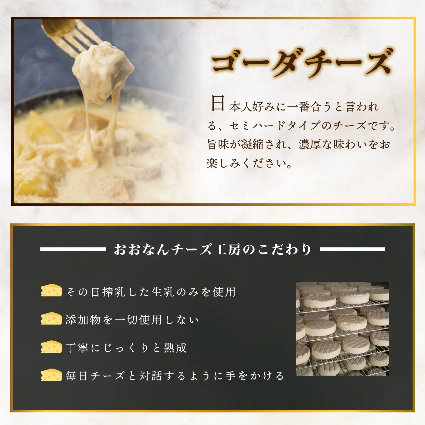 【定期便3回】熟成チーズセット（ ゴーダチーズ100g・カマンベールチーズ200g）