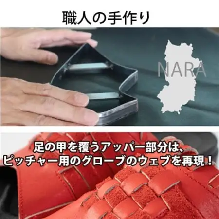 野球グローブの端材を利用したサンダル  Glove グローブサンダル(ディープオレンジ)Mサイズ【1352089】
