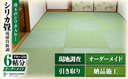 現代の名工カンパニー特製！ シリカ畳 琉球畳 新調 （ 畳 半帖 サイズ 12枚） K348-002