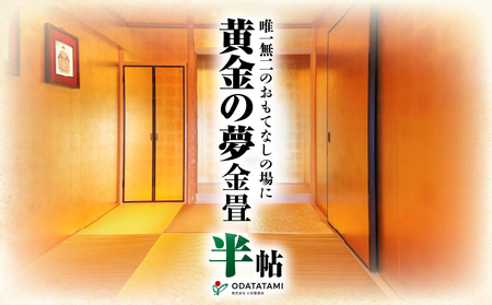 現代の名工カンパニー特製！ 黄金の夢 （ 金畳 半帖 サイズ ） K348-004