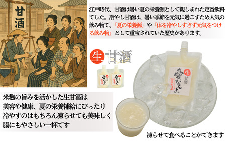 生 甘酒 【ノンアルコール】＜非加熱 無添加 無保存料＞酵素の力(170g×10本) 愛なんよ