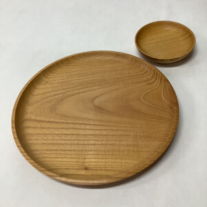 【木の器】7寸パン皿×1枚、3寸豆皿×1枚