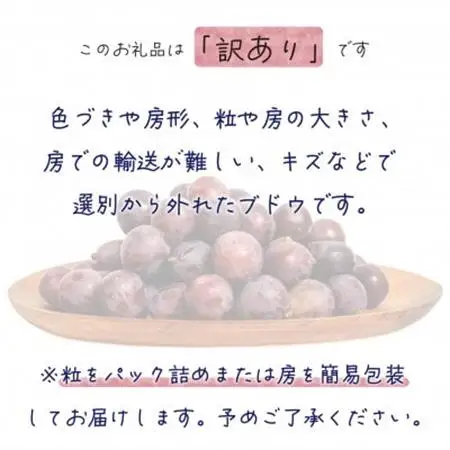 岡山　花笑み農園の 『訳ありニューピオーネ』1kg　WP-1【配送不可地域：離島】【1650778】