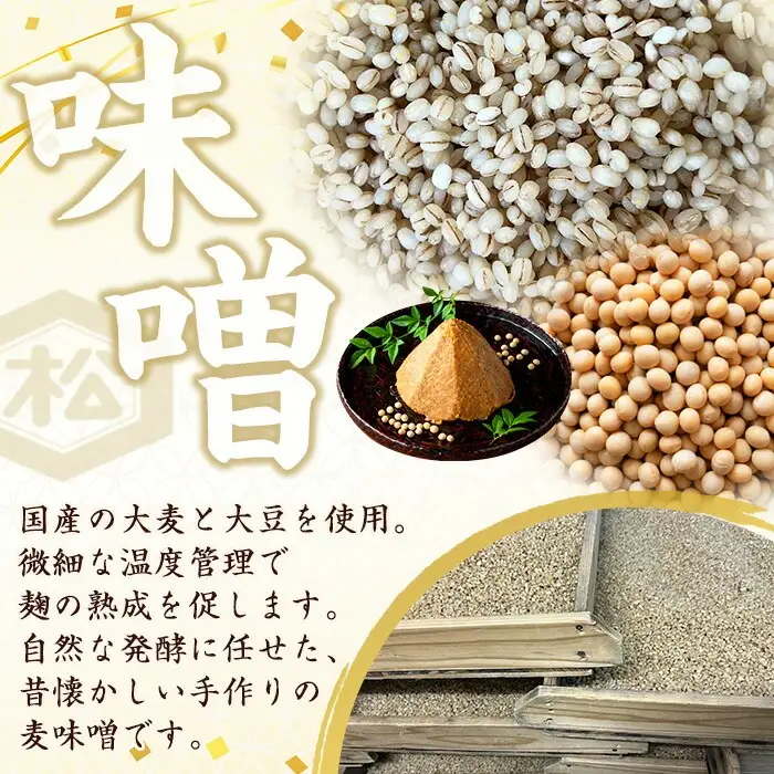 鹿児島 無添加 麦味噌 4kg 味噌【00-128-01】