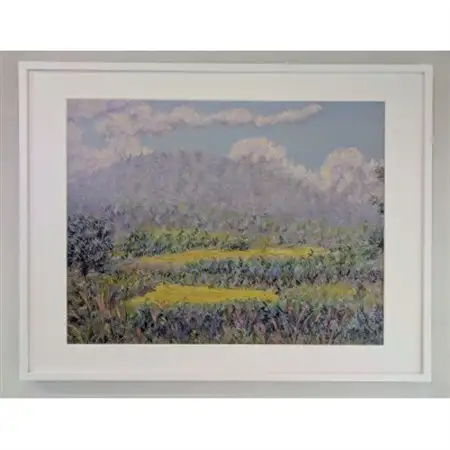 風景画・景行天皇陵～三輪山【山辺の道】(A3サイズ複製画・額装込)【1631332】
