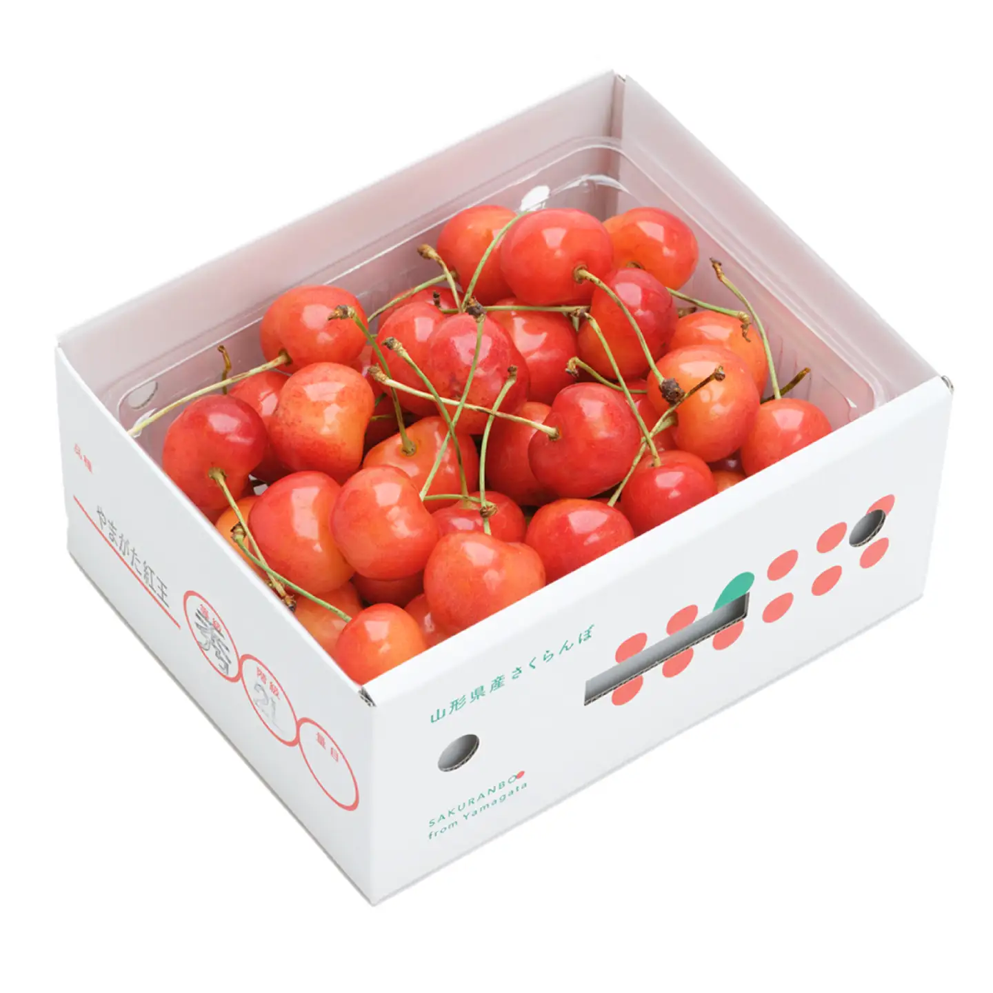 令和8年産 さくらんぼ やまがた紅王 秀2L 500g 化粧箱 ns-ybs2b500