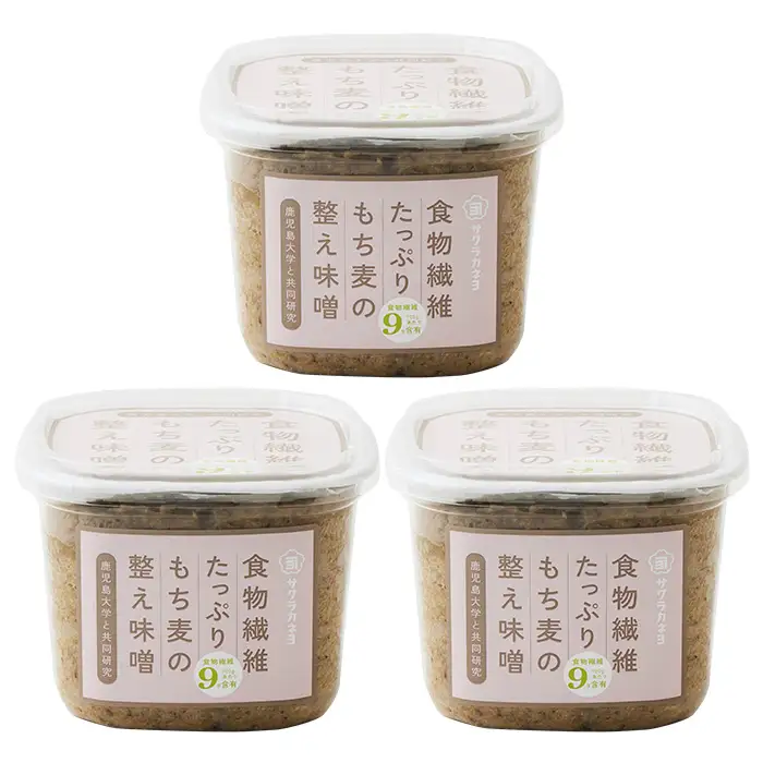 もち麦の整う味噌セット(850g×3個) 【00-002-21】