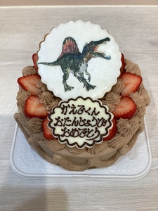 プリントアイシングクッキー 生チョコレートデコレーションケーキ/5号