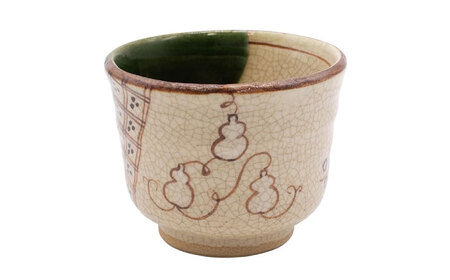 【瀬戸焼】織部瓢絵湯呑 煎茶5客揃(5個セット) 【山長陶苑】 / 湯呑 湯呑み 食器 和食器 / 瀬戸市[BBBH050]