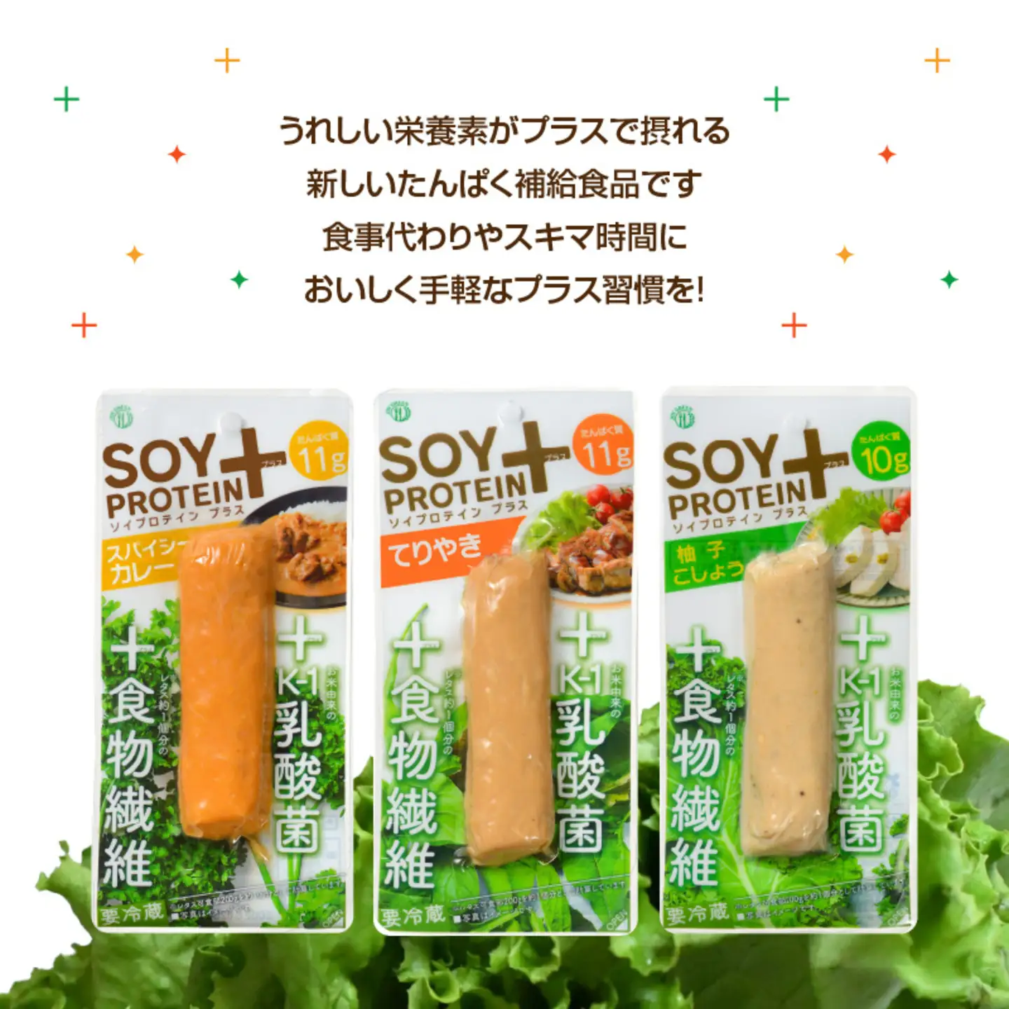 SOY PROTEIN＋ ソイプロテインプラス バータイプ 各フレーバー8個　計24個 / スパイシーカレー / てりやき / 柚子こしょう