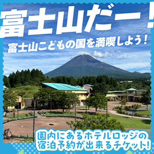 富士山こどもの国 ホテルロッジ 1部屋 1泊2日 宿泊予約券 食事付き 3名 鉄板焼き すき焼き 朝食ビュッフェ アスレチック マウンテンバイクコース カヌー体験 家族 お出かけ 思い出 旅行 トラベル 静岡県 富士市 [sf003-006]