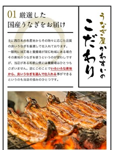 ＜うなぎ屋かわすい＞鹿児島県産 国産 うなぎ 蒲焼 タレ 鰻 うな重 かばやき 計600g 以上 150～169g×4本【川口水産】A856