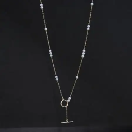 K18あこや真珠ベビー2Wayステーションネックレス【3.0-3.5mm・70cm】【配送不可地域：沖縄県】【1652313】