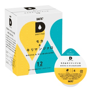 コーヒー カプセル 12P×3箱 UCC モカ&キリマンジァロ DPMK002 DRIP POD専用 ドリップポッド 専用カプセル フルーティー なめらかな味わい 静岡県 富士市 [sf103-007]
