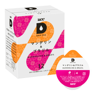 コーヒー カプセル 12P×3箱 UCC マンデリン&ブラジル DPMB002 DRIP POD専用 ドリップポッド 専用カプセル ドライフルーツのような甘み 力強くコク深い味わい 静岡県 富士市 [sf103-013]