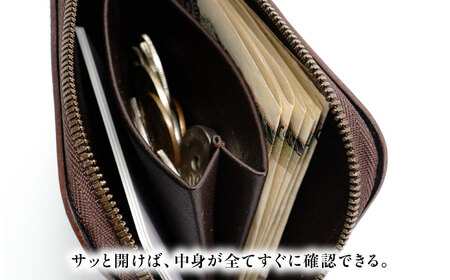 天然藍染め福山レザーコンパクト財布 「レジェ」濃藍 財布 [BACM023]