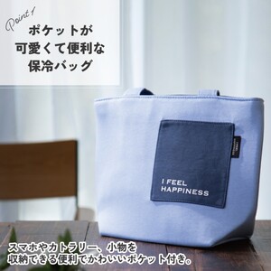 ミニポケット付保冷バック　シースルーブルー　671128　5-135