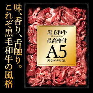 A5黒毛和牛切り落とし800g（400g×2パック）【配送不可：離島】 切り落とし