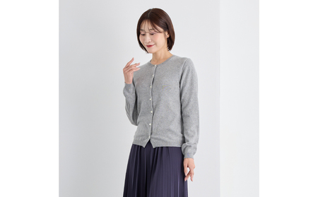 ベビーカシミヤ　カーディガン　レディース　Lサイズ　【グレー】 【178005-1】 ｶｼﾐﾔ 天然素材 ｾｰﾀｰ 服 国産 国内製造 ﾍﾞﾋﾞｰｶｼﾐﾔ