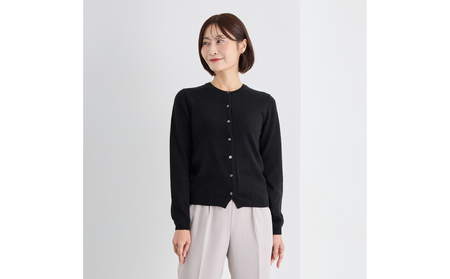 ベビーカシミヤ　カーディガン　レディース　Lサイズ　【ブラック】 【178005-2】 ｶｼﾐﾔ 天然素材 ｾｰﾀｰ 服 国産 国内製造 ﾍﾞﾋﾞｰｶｼﾐﾔ