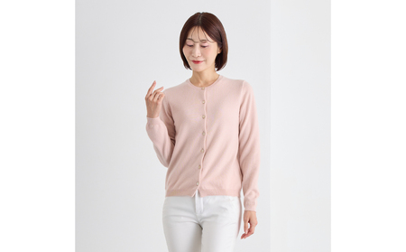ベビーカシミヤ　カーディガン　レディース　Lサイズ　【ピンク】 【178005-3】 ｶｼﾐﾔ 天然素材 ｾｰﾀｰ 服 国産 国内製造 ﾍﾞﾋﾞｰｶｼﾐﾔ