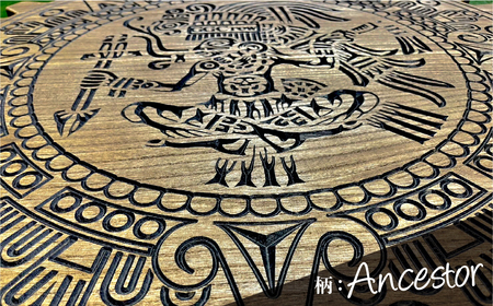 【ウォルナット】スプリットテーブル　Ancestor アンセスター（1台）【専用袋付き】（幅 860mm×奥行 860mm×高さ 400mm）机 テーブル 彫刻 キャンプ コンパクト 木目 軽量 アウトドア おしゃれ【GGCrew】【93-9【1】】