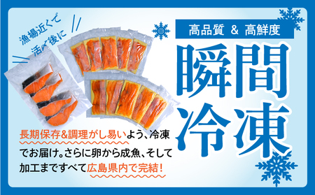 国産サーモン 詰め合わせセットA 約1.6kg [切り落とし (80g×5P)+スモーク (40g×5P)+切り身 (約70g×3切れ×5P)] 小分け パック 広島レモンサーモン [1960]