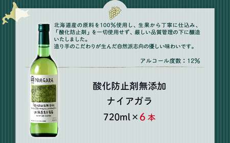 酸化防止剤無添加　ナイアガラ　720ml　6本  NAX032