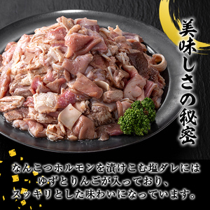 豚一匹なんこつホルモン 塩味 1kg(200g×5パック) 約5～7人分 国産 豚肉 肉 お肉 軟骨 ナンコツ 味付き ホルモン おつまみ 冷凍 小分け おまかせ お楽しみ 【株式会社佐利】tm373