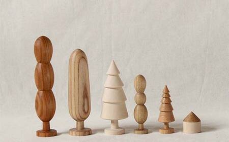 「木の森のささやき」- 北海道産天然木のハンドメイド置物 HOKKAIDO WOOD 天然木 インテリア 雑貨 ギフト 癒し F6S-475