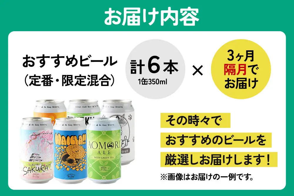 《定期便全3回 隔月お届け》ギャレスおすすめ定期便 6種セット 350ml 各1缶 Be Easy Brewing ギャレスのアジト