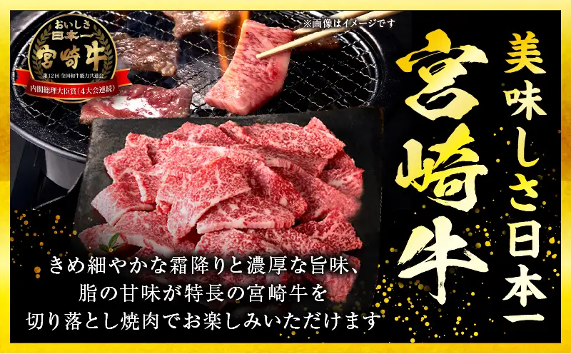 宮崎牛 切落し焼肉1kg（500g×2）