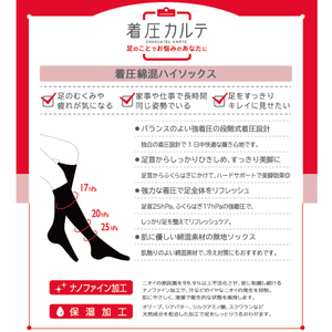 【メディックピエドシリーズ】着圧綿混ハイソックスMサイズ ブラック ソックス くつした 靴下 日用品 美容 着圧ソックス 生活用品 健康用品 健康グッズ スポーツ 旅行 トラベル