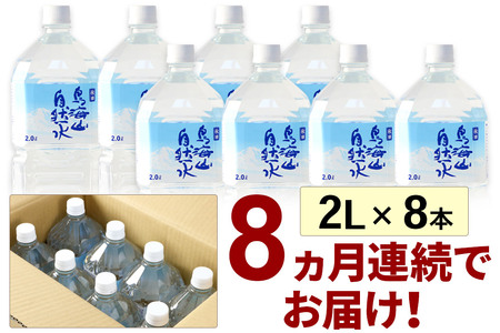 《定期便8ヶ月》鳥海山自然水(2L)8本×8か月連続 計64本