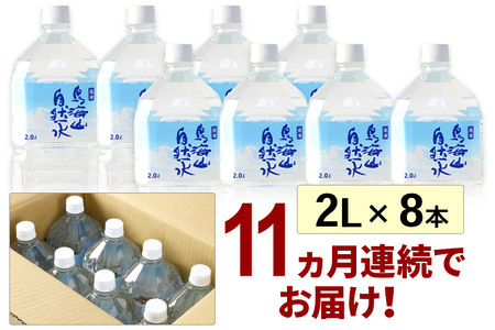 《定期便11ヶ月》鳥海山自然水(2L)8本×11か月連続 計88本