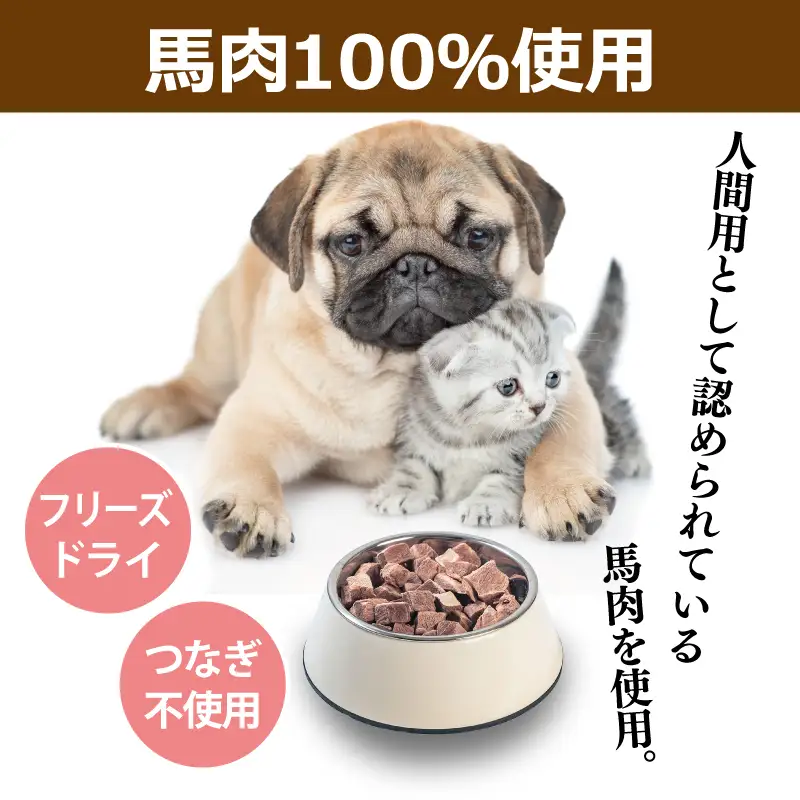 ALOHAS 馬肉フリーズドライ 犬猫用おやつ 25g×5袋