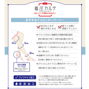【メディックピエドシリーズ】おやすみナイロンオーバーニー Mサイズ アクア ソックス くつした 靴下 日用品 美容 着圧ソックス 生活用品 健康用品 健康グッズ スポーツ 旅行 トラベル