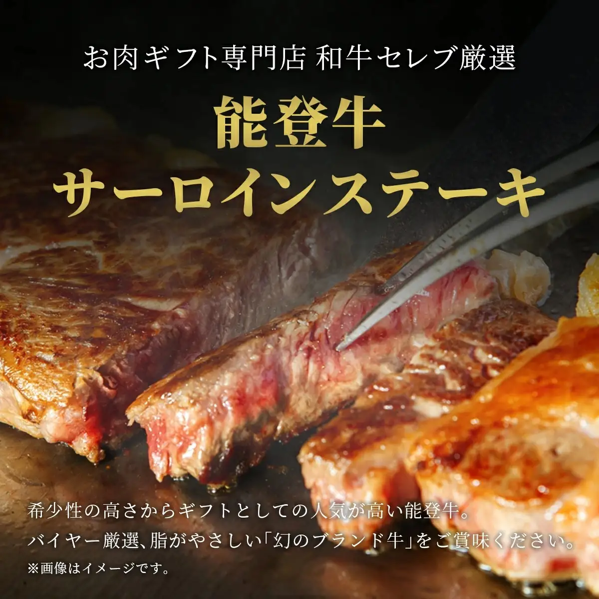【和牛セレブ】能登牛 サーロインステーキ 3枚　wa111　ステーキ