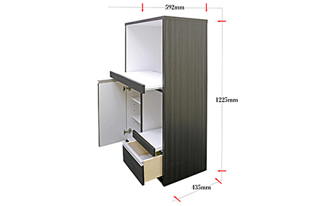 60レンジ台 クオーネ（DB）【諸富家具】：C103-012
