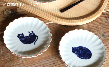 【波佐見焼】呉須猫 小皿 柄違い4点セット 食器【西海陶器】[OA480]