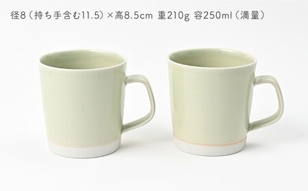【波佐見焼】 Pasty（パスティー）　マグカップ　パステルグリーン　ペア　2個セット【福田陶器店】[PA411]