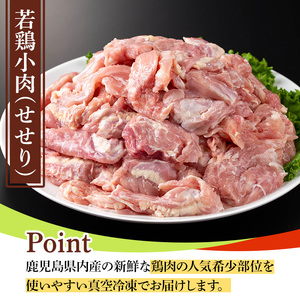鹿児島県産若鶏小肉(せせり)(300g×10袋・合計3kg) 国産 鶏肉 鳥肉 肉 若鶏 お肉 小肉 せせり 希少 小分け 冷凍 真空パック 【TRINITY】_y547