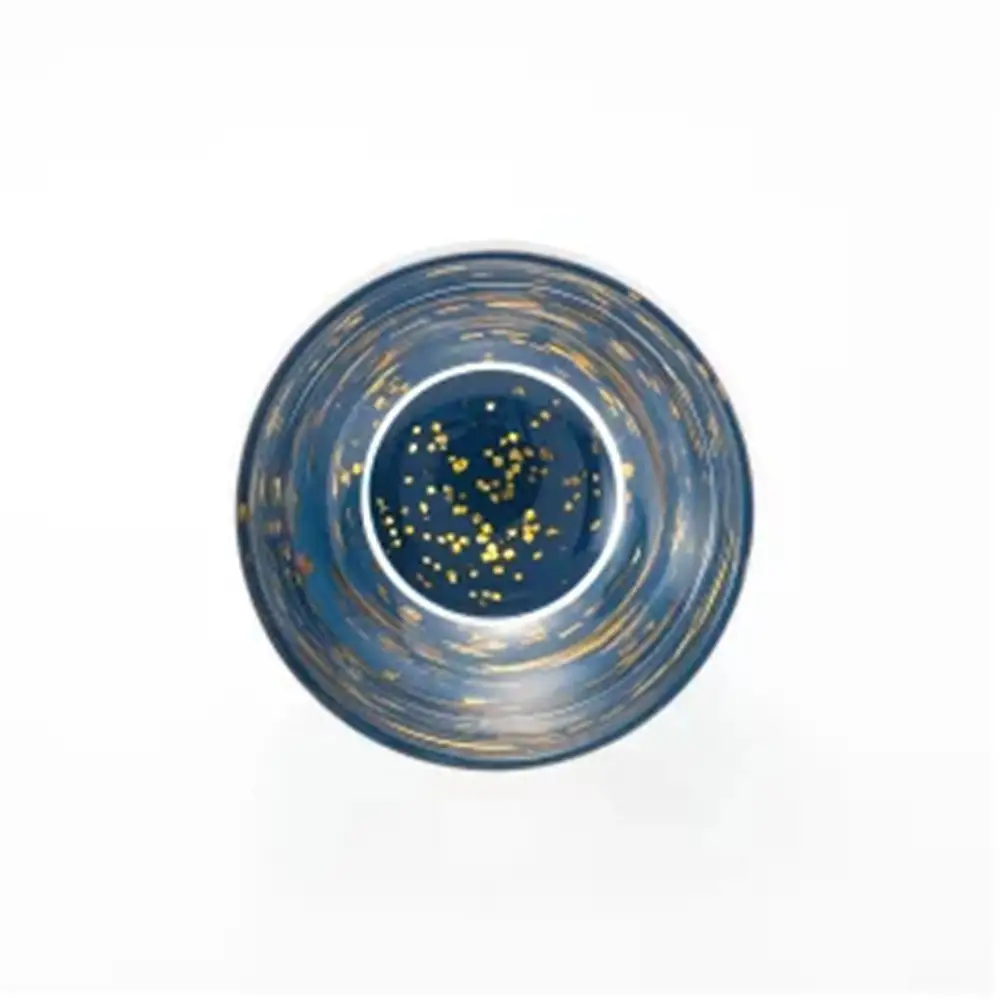 みよし漆器本舗 紀 州塗り ぬりもん de Verre 冷酒グラス きらり 単品 青 100ml