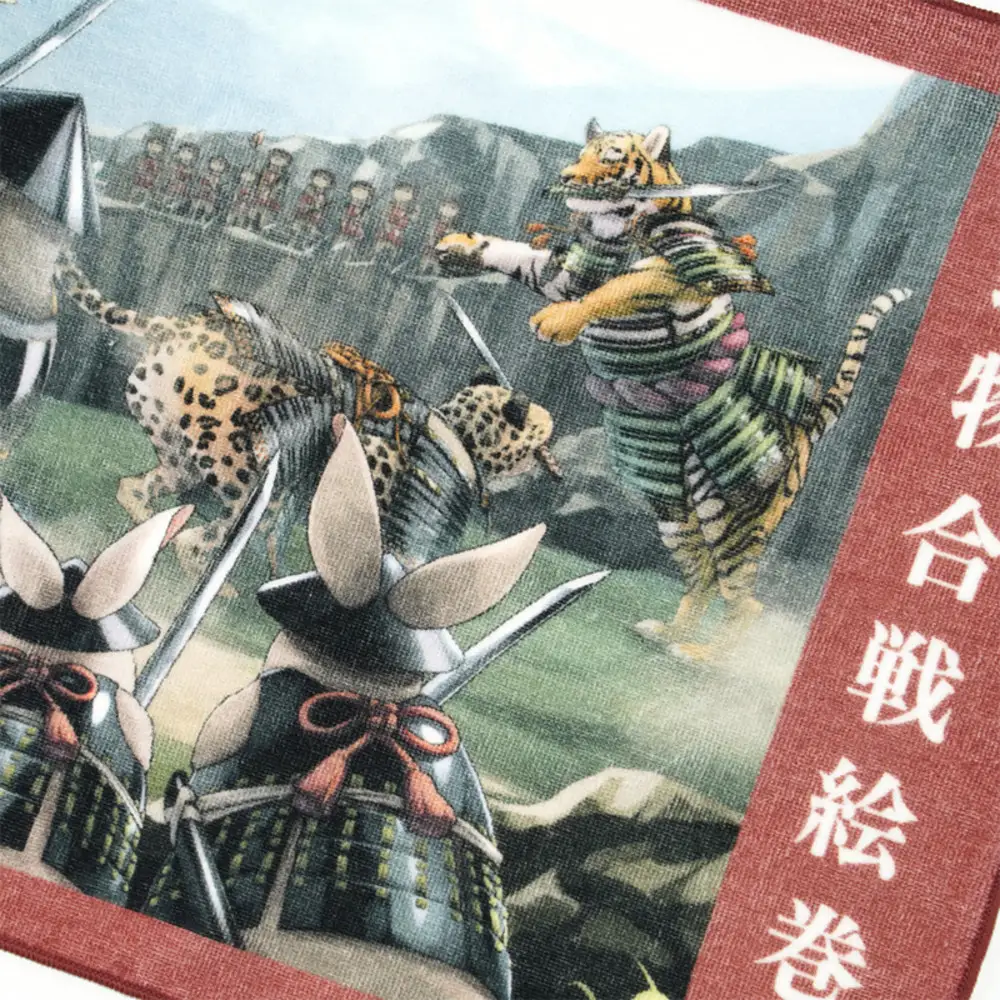 オリジナル【動物合戦絵巻フェイスタオル】第九紙／名古屋刀剣博物館